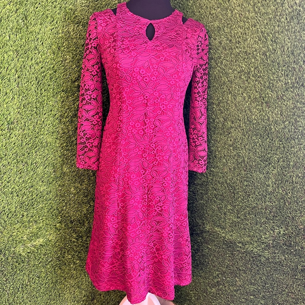 👚Floral printed lace dress